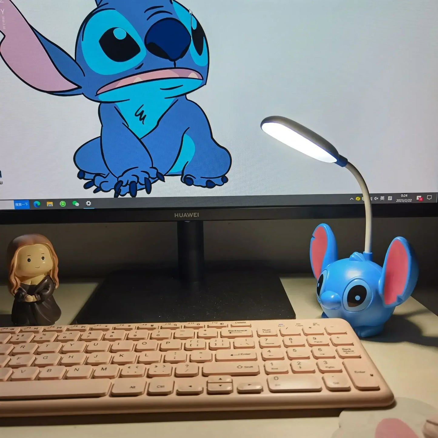 Lampka nocna LED Stitch z temperówką